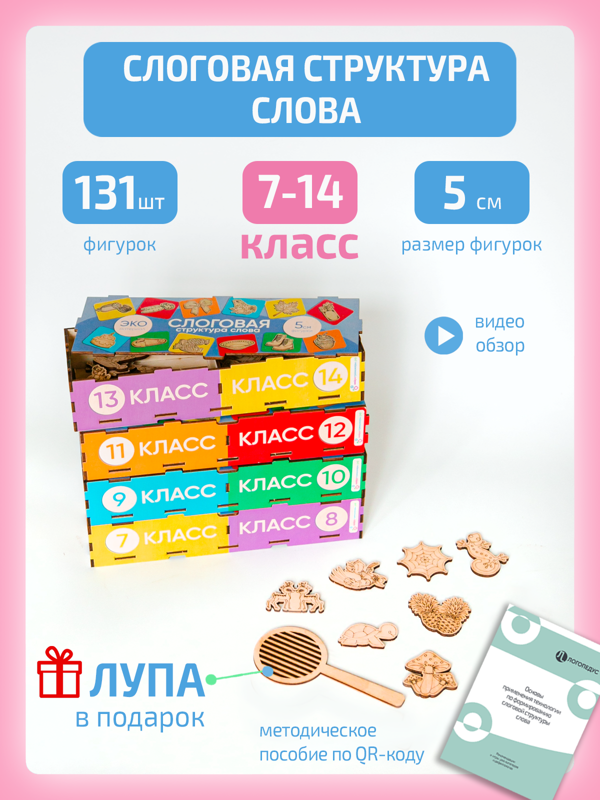 Набор «Слоговая структура слова 7-14 класс»